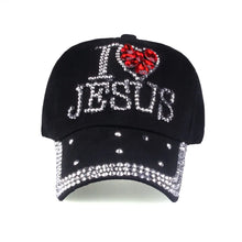 Load image into Gallery viewer, I Love Jesus Star Stone Cap
