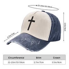 Load image into Gallery viewer, Cross Washed Denim Cap
