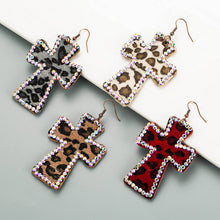 Load image into Gallery viewer, Cowgirl Dangle Cross Fashion Earrings

