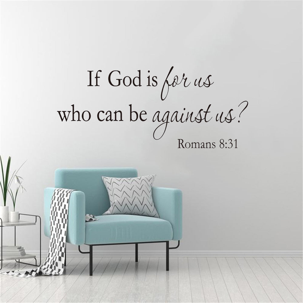 If God is For Us Romans 8:31 Wall Vinyl