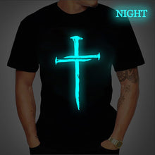 Load image into Gallery viewer, Glow in the Dark 3 Nails Carry the Cross Tshirt
