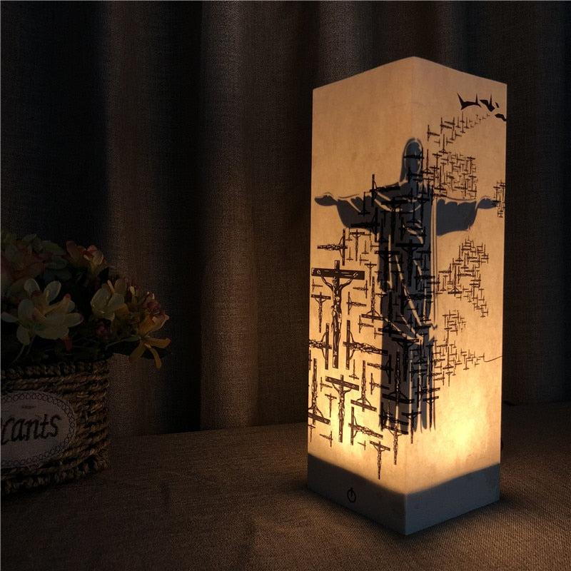 Jesus Crucifixion, Resurrection 3D Shadow Lamp