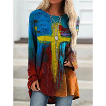Load image into Gallery viewer, Paint Stroke Creator Long Sleeve Cross Top
