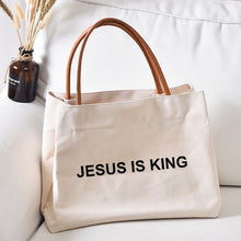 Load image into Gallery viewer, Jesus Is King Statement Fashion Bag
