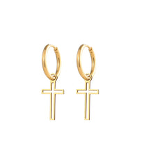 Load image into Gallery viewer, Stainless Steel Cross Earrings
