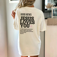 Load image into Gallery viewer, Good News Bold Statement John 3:16 100% Cotton Tshirt
