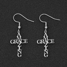 Load image into Gallery viewer, Amazing Grace Cross Stainless Steel Earrings
