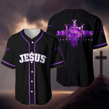 Load image into Gallery viewer, Salvation in Crucifixion Blessed Baseball Jersey
