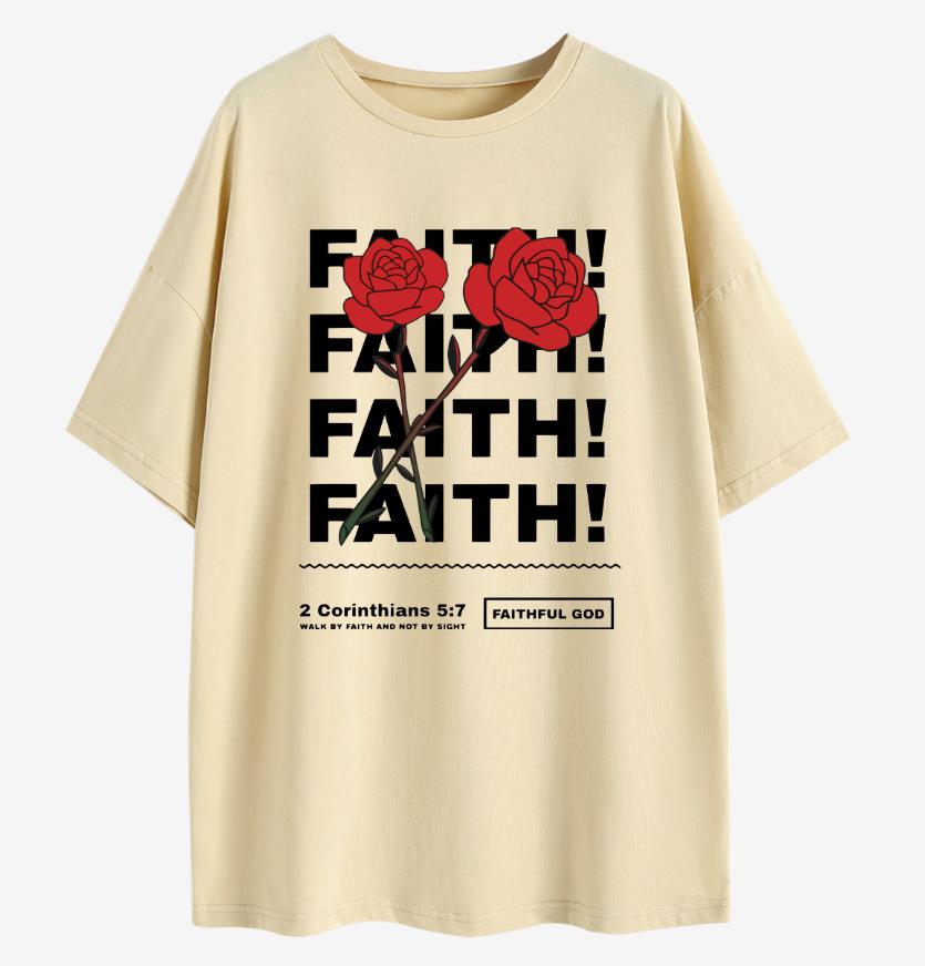 Extra Extra! 2 Corinthians 5:7 Faithful God, Good News Cotton Tshirt