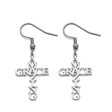 Load image into Gallery viewer, Amazing Grace Cross Stainless Steel Earrings

