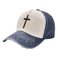 Load image into Gallery viewer, Cross Washed Denim Cap
