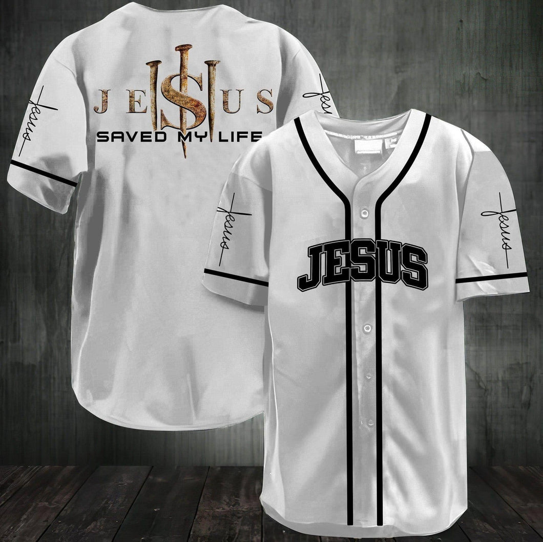 Salvation in Crucifixion Blessed Baseball Jersey