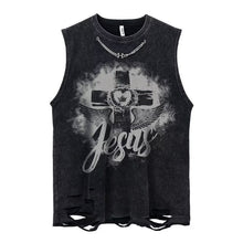 Load image into Gallery viewer, Jesus Love in Heaven Tank with Built-in Chain
