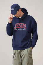Load image into Gallery viewer, Jesus Truth-Life Way Collegiate Camper&#39;s Men&#39;s Hoodie
