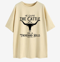 Load image into Gallery viewer, Psalm 50 Cowgirl Cotton Tshirt
