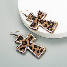 Load image into Gallery viewer, Cowgirl Dangle Cross Fashion Earrings
