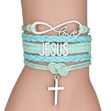Load image into Gallery viewer, Eternal Love in Christ, Salvation in Crucifixion Braided Bracelet
