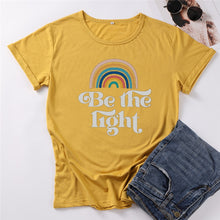 Load image into Gallery viewer, Rainbow Covenant Be the Light Tshirt
