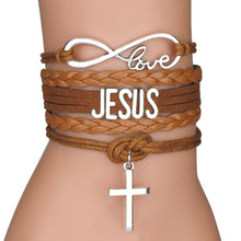 Load image into Gallery viewer, Eternal Love in Christ, Salvation in Crucifixion Braided Bracelet
