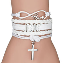 Load image into Gallery viewer, Eternal Love in Christ, Salvation in Crucifixion Braided Bracelet
