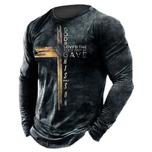 Load image into Gallery viewer, God So Loved the World Carry The Cross Casual Long Sleeve
