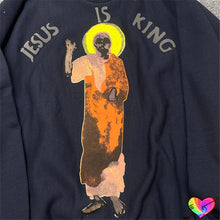 Load image into Gallery viewer, Jesus Is King Raised Men&#39;s Sweatshirt
