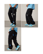 Load image into Gallery viewer, Crucified In Christ Embroidered Cross Painter&#39;s Slacks
