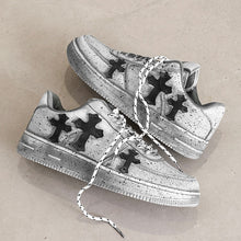 Load image into Gallery viewer, 3 Cross Crucifixion Men&#39;s Low Top Sneakers
