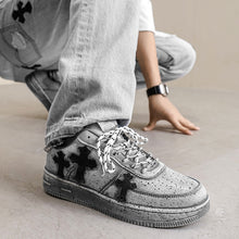 Load image into Gallery viewer, 3 Cross Crucifixion Men&#39;s Low Top Sneakers
