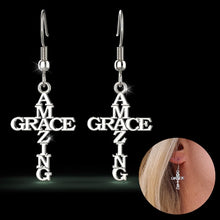 Load image into Gallery viewer, Amazing Grace Cross Stainless Steel Earrings
