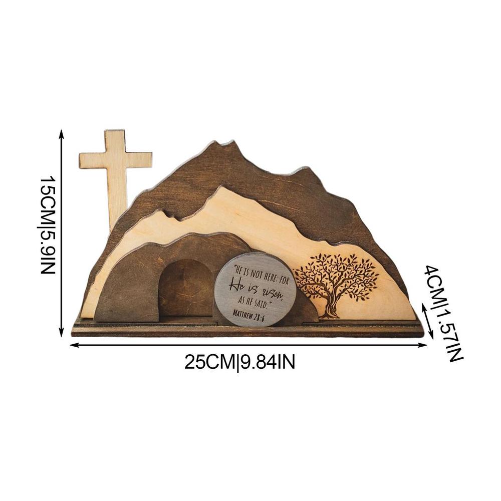 Matthew 28:6 Tree of Life, Empty Tomb Wood Resin Decor