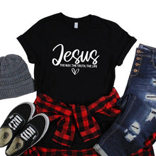 Load image into Gallery viewer, Jesus The Way, Truth and Life Tshirt
