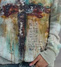 Load image into Gallery viewer, Eternal Humble Truth-Growth Paint Stroke Cross Sweater
