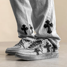 Load image into Gallery viewer, 3 Cross Crucifixion Men&#39;s Low Top Sneakers
