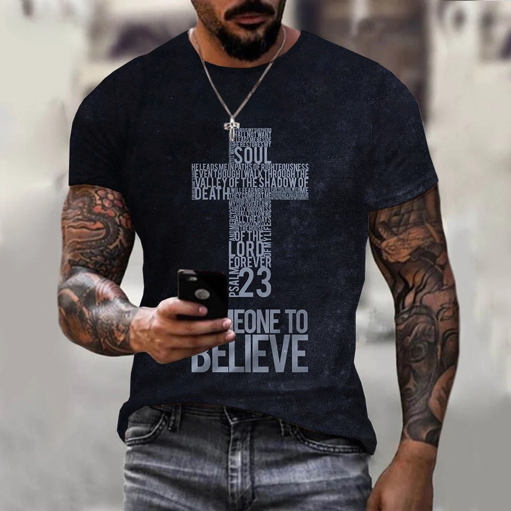 Psalm 23 Fit Cross Tshirt