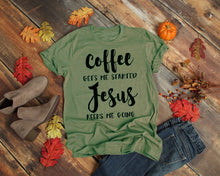 Load image into Gallery viewer, Coffee and Jesus Fall Tshirt
