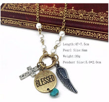 Load image into Gallery viewer, Blessed Cross Bohemian Vintage Necklace
