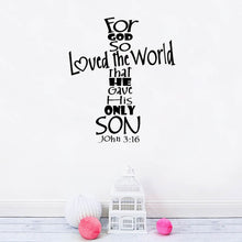 Load image into Gallery viewer, John 3:16 Wall Decal
