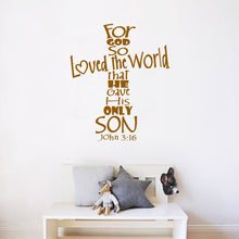 Load image into Gallery viewer, John 3:16 Wall Decal
