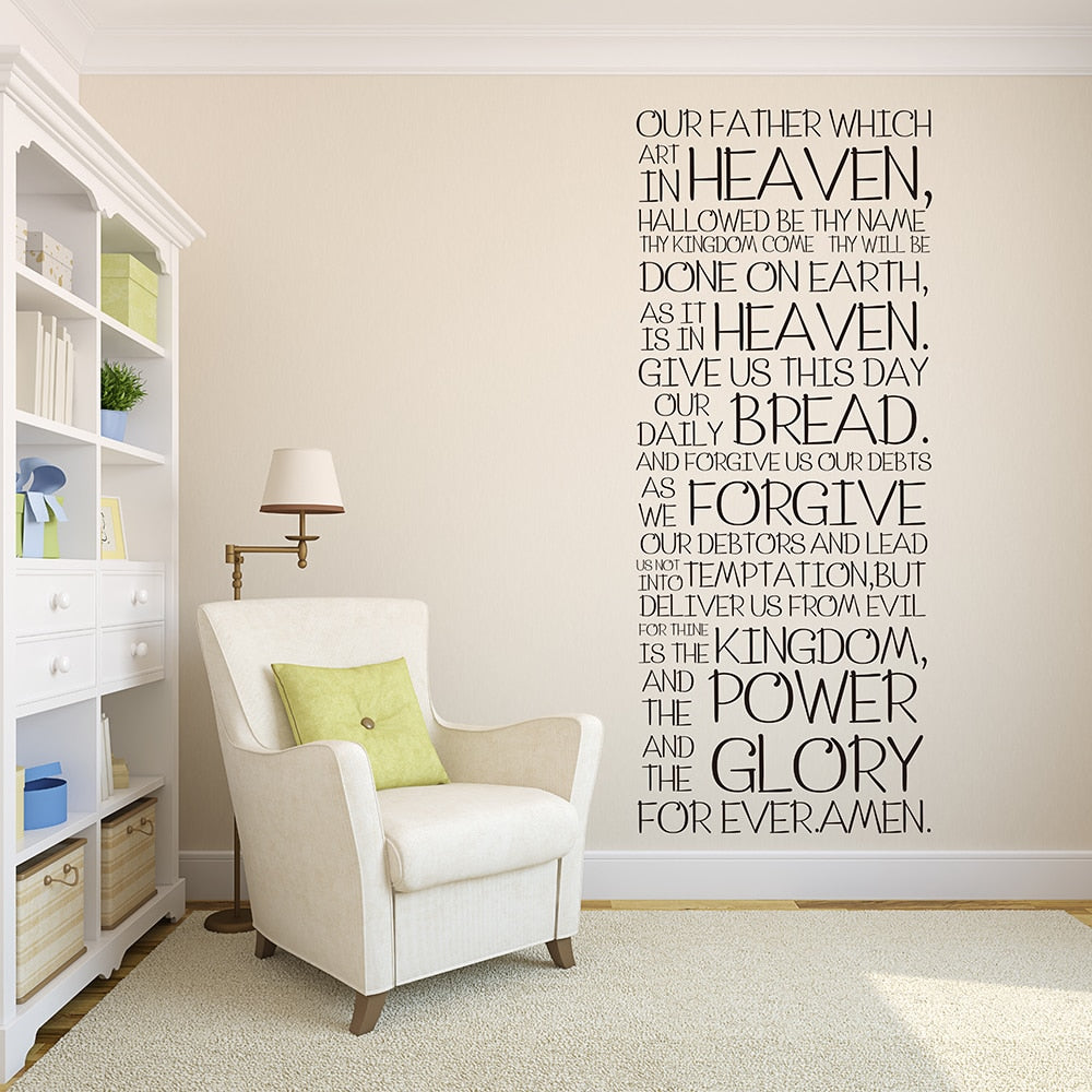 The Lord's Prayer Bold Wall Vinyl