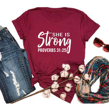 Load image into Gallery viewer, Proverbs 31:25 Strength Tshirt
