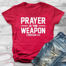 Load image into Gallery viewer, Defeat our Adversaries with Prayer Tshirt
