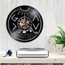 Load image into Gallery viewer, Vinyl Record Customized God is &gt; Than the Highs and the Lows Wall Clock
