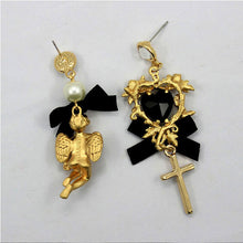 Load image into Gallery viewer, Royal Heart of Love Cherub Earrings
