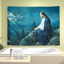 Load image into Gallery viewer, King Jesus Watching Over the World Museum Gallery Wall Tapestry

