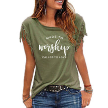 Load image into Gallery viewer, Made For Worship and Love Cowgirl T-Shirt
