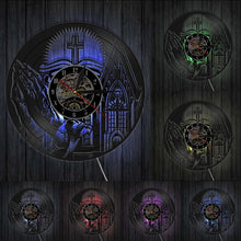 Load image into Gallery viewer, Light Of Christ Custom LP Clock
