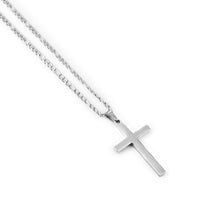 Load image into Gallery viewer, 18K or .925 Silver Plated Classic Cross Figaro Chain
