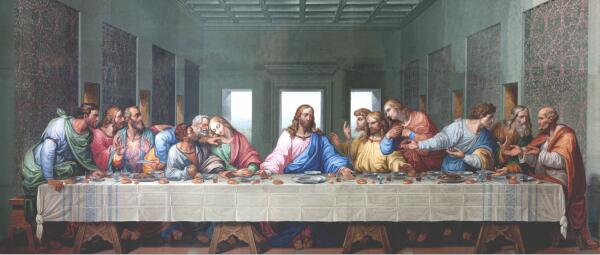 The Last Supper Vivid Cloth Fabric Unframed Poster