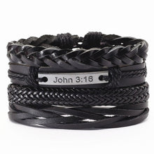 Load image into Gallery viewer, John 3:16 Leather Fashion Bracelet
